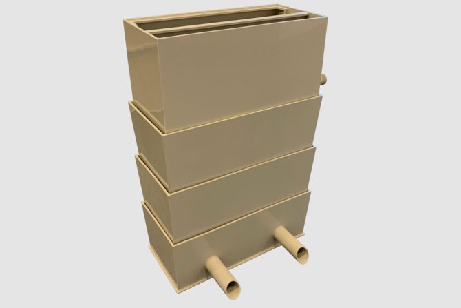 Trickle tower medium pipes with sieve Trickle tower medium pipes with sieve