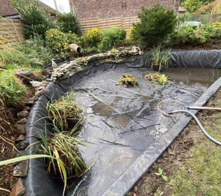 Vijver bacteriën toevoegen bij vijver onderhoud